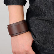 Classy Leather Wide Cuff For Men-Sevenedge Perfect Gifts