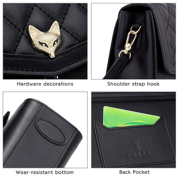 Crossbody Lattice Leather Bag-Sevenedge Perfect Gifts