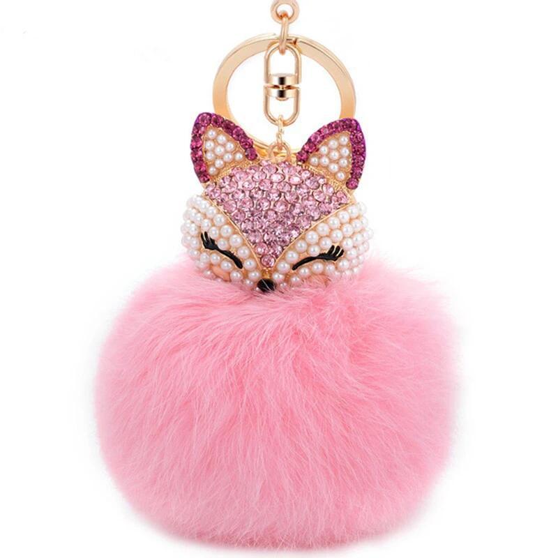 Cute Fluffy Faux Fur Ball Keychain – MsKeychain