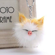 Cute Cat Pompom Key Chain-Sevenedge Perfect Gifts