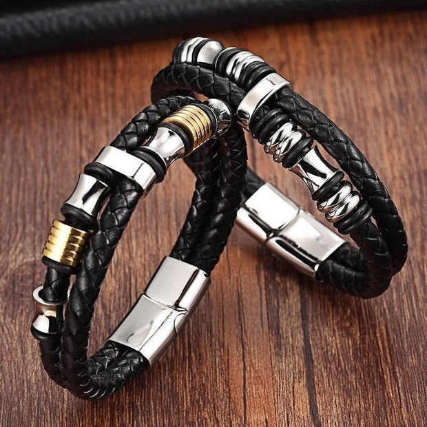 Double Strand Leather Bracelet-Sevenedge Perfect Gifts
