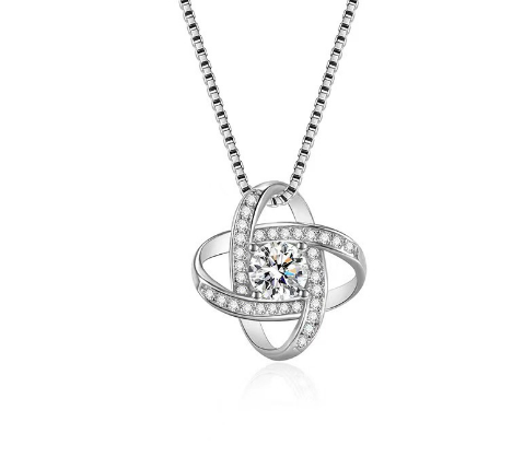 S925 Sterling Silver Clover Necklace Women&