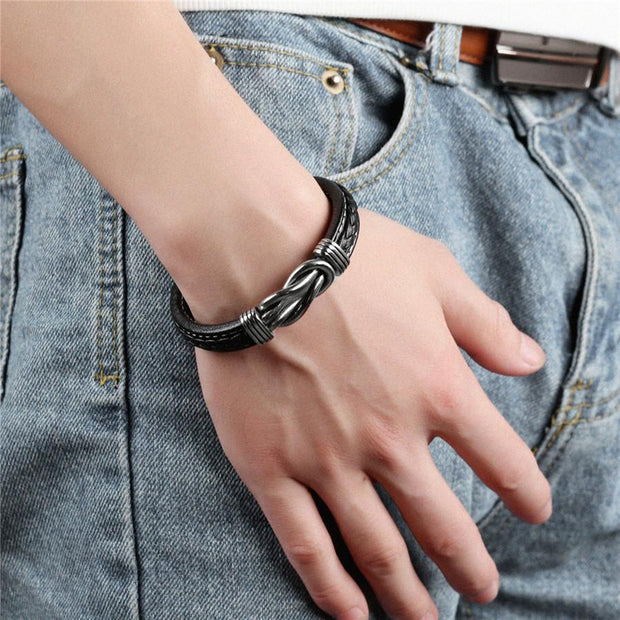 Genuine Leather Knot Bracelet-Sevenedge Perfect Gifts