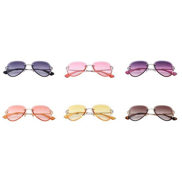 Half Rimmed Pilot Sunglasses For Women-Sevenedge Perfect Gifts
