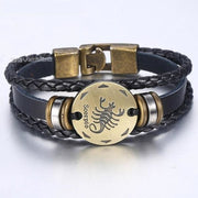 Horoscope Leather Bracelet For Men-Sevenedge Perfect Gifts