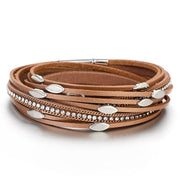 Leaf Charm Leather Bracelet-Sevenedge Perfect Gifts