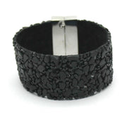 Leather And Stone Cuff Bracelet For Women-Sevenedge Perfect Gifts