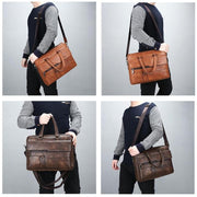 Leather Business Bag For Macbooks And Laptops-Sevenedge Perfect Gifts