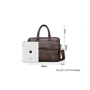 Leather Business Bag For Macbooks And Laptops-Sevenedge Perfect Gifts