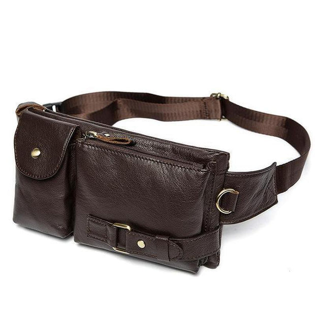 Leather Men's Waist Bag Men Crossbody Bag Fanny Pack Belt Bag Phone Bags  Travel Waist Pack Gift for Him Men's Shoulder Bag -  UK