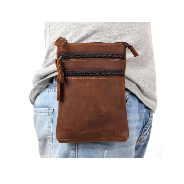 Leather Waist Pouch For Men-Sevenedge Perfect Gifts