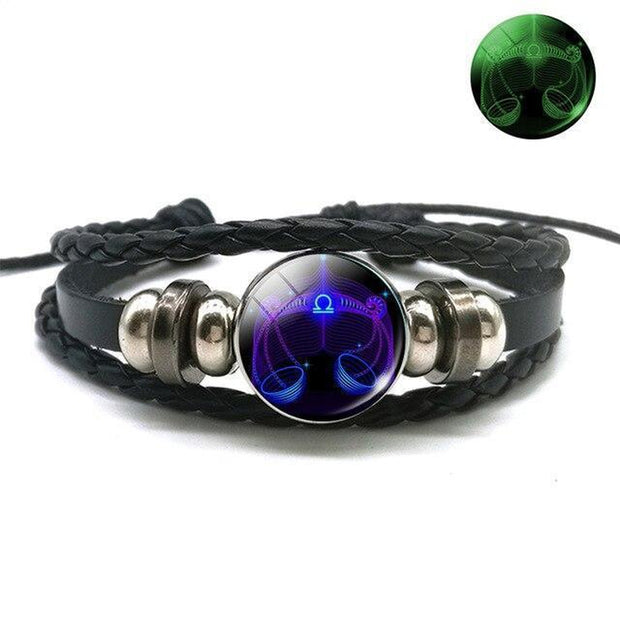 Luminous Zodiac Leather Bracelet-Sevenedge Perfect Gifts