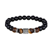 Matte Onyx & Tiger Eye Bracelet-Sevenedge Perfect Gifts