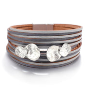 Metal Charm Leather Bracelet-Sevenedge Perfect Gifts