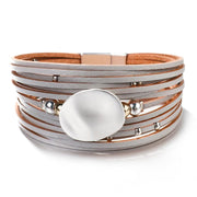 Metal Charm Leather Bracelet-Sevenedge Perfect Gifts