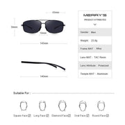 Minimal Rectangular Men’s Polarized Sunglasses-Sevenedge Perfect Gifts