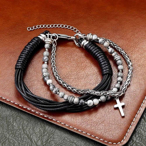 Multi-Layer Cross Bracelet-Sevenedge Perfect Gifts