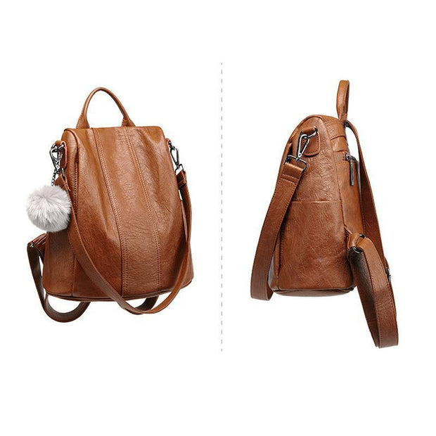 Ragged Vegan Leather Backpack For Women-Sevenedge Perfect Gifts