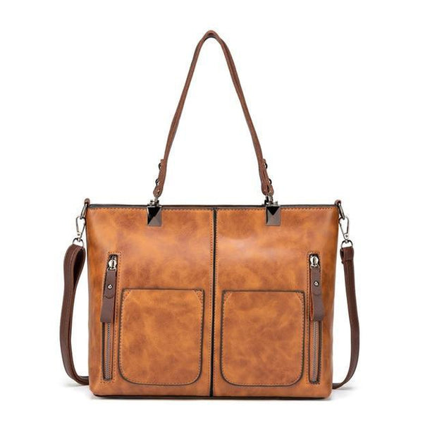 Retro Vegan Leather Shoulder Bag-Sevenedge Perfect Gifts