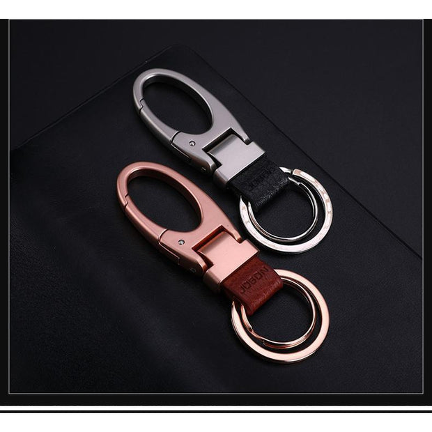 Smooth Metal And Leather Luxury Car Key Chains-Sevenedge Perfect Gifts