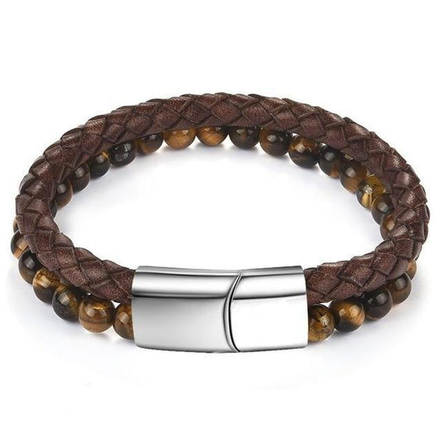 Stone And Leather Bracelet-Sevenedge Perfect Gifts