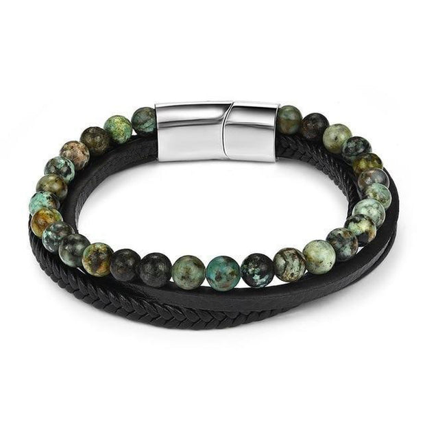 Stone And Leather Bracelet-Sevenedge Perfect Gifts