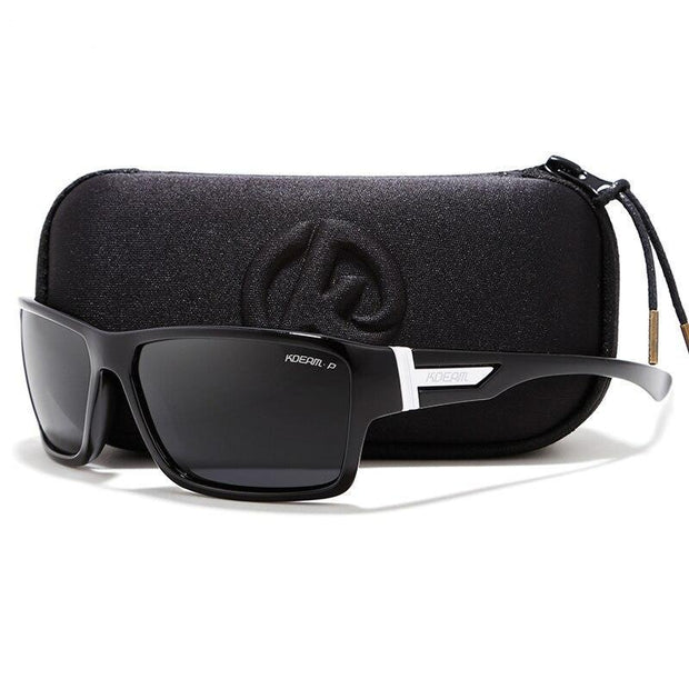 Thick Frame Outdoor Sunglasses for Men - Black / Polarized