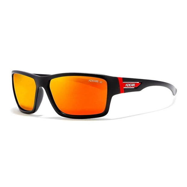 Thick Frame Outdoor Sunglasses for Men Red / Polarized