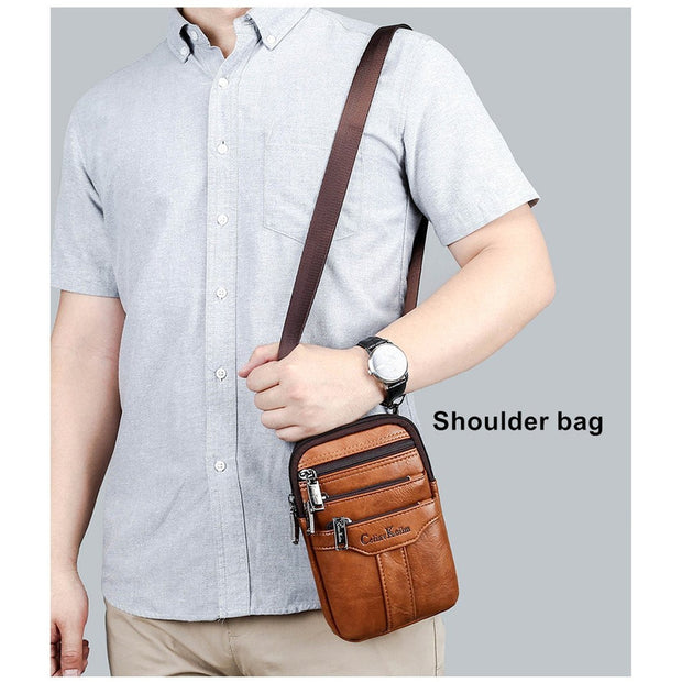 Two In One Bag -Single Shoulder Sling Bag Or Waist Satchel For Men-Sevenedge Perfect Gifts