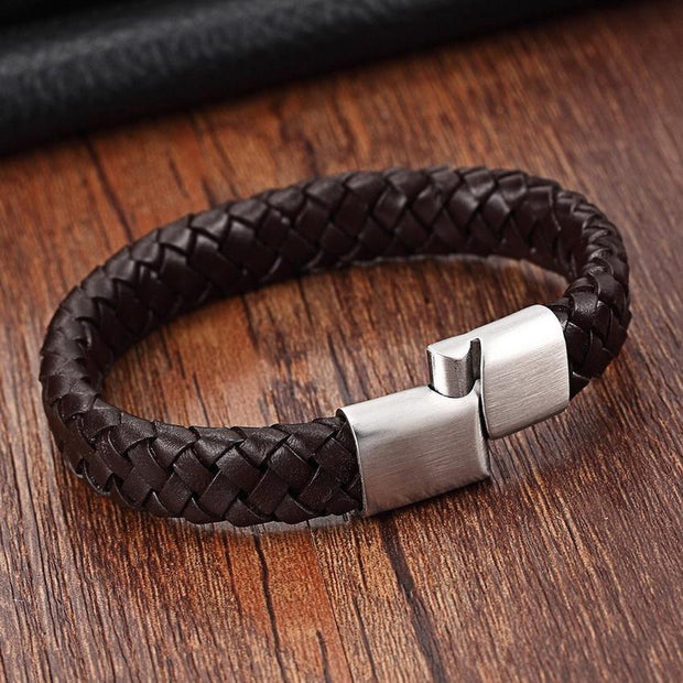 Unisex Braided Leather Bracelet In 3 Colours-Sevenedge Perfect Gifts