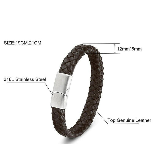 Unisex Braided Leather Bracelet In 3 Colours-Sevenedge Perfect Gifts